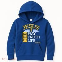 Jesus The Way Truth Life John 14:6 Kids Hoodie thumb 0