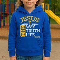 Jesus The Way Truth Life John 14:6 Kids Hoodie thumb 3