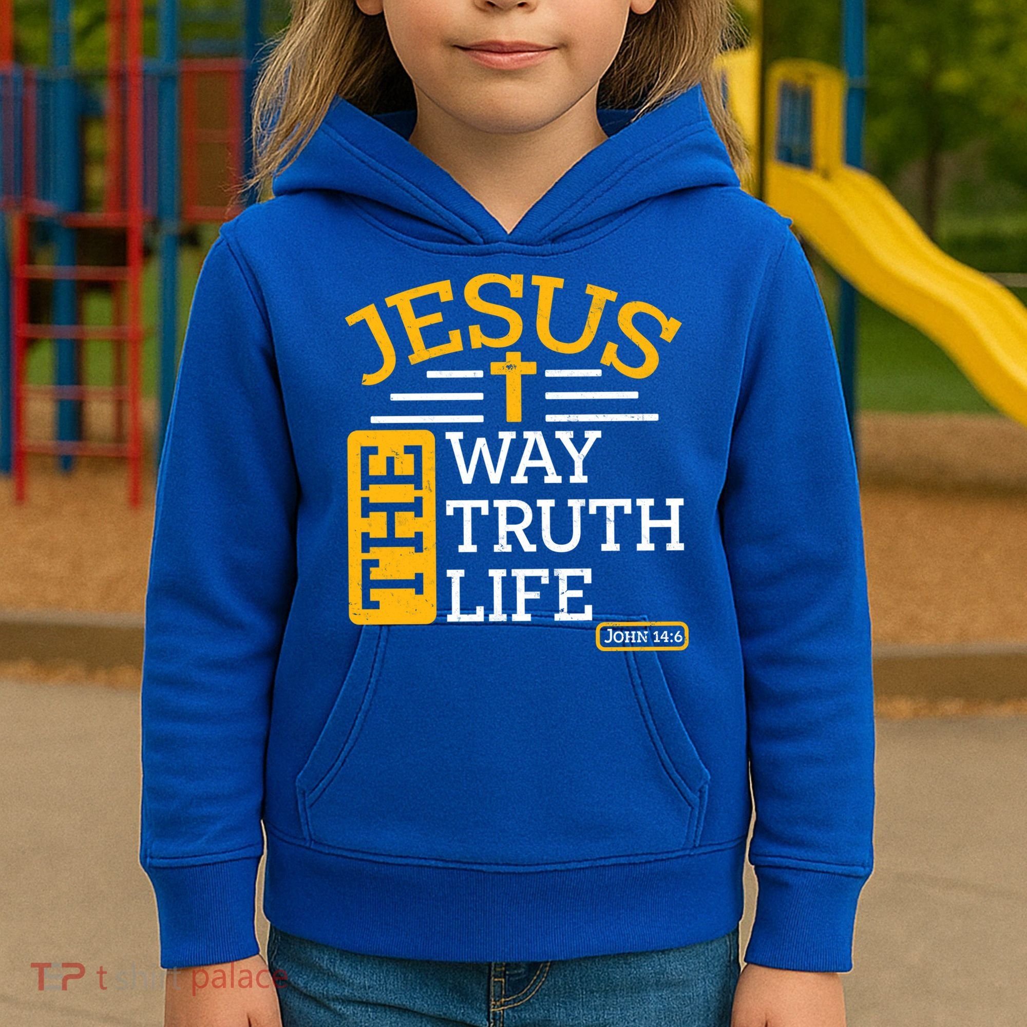Jesus The Way Truth Life John 14:6 Kids Hoodie
