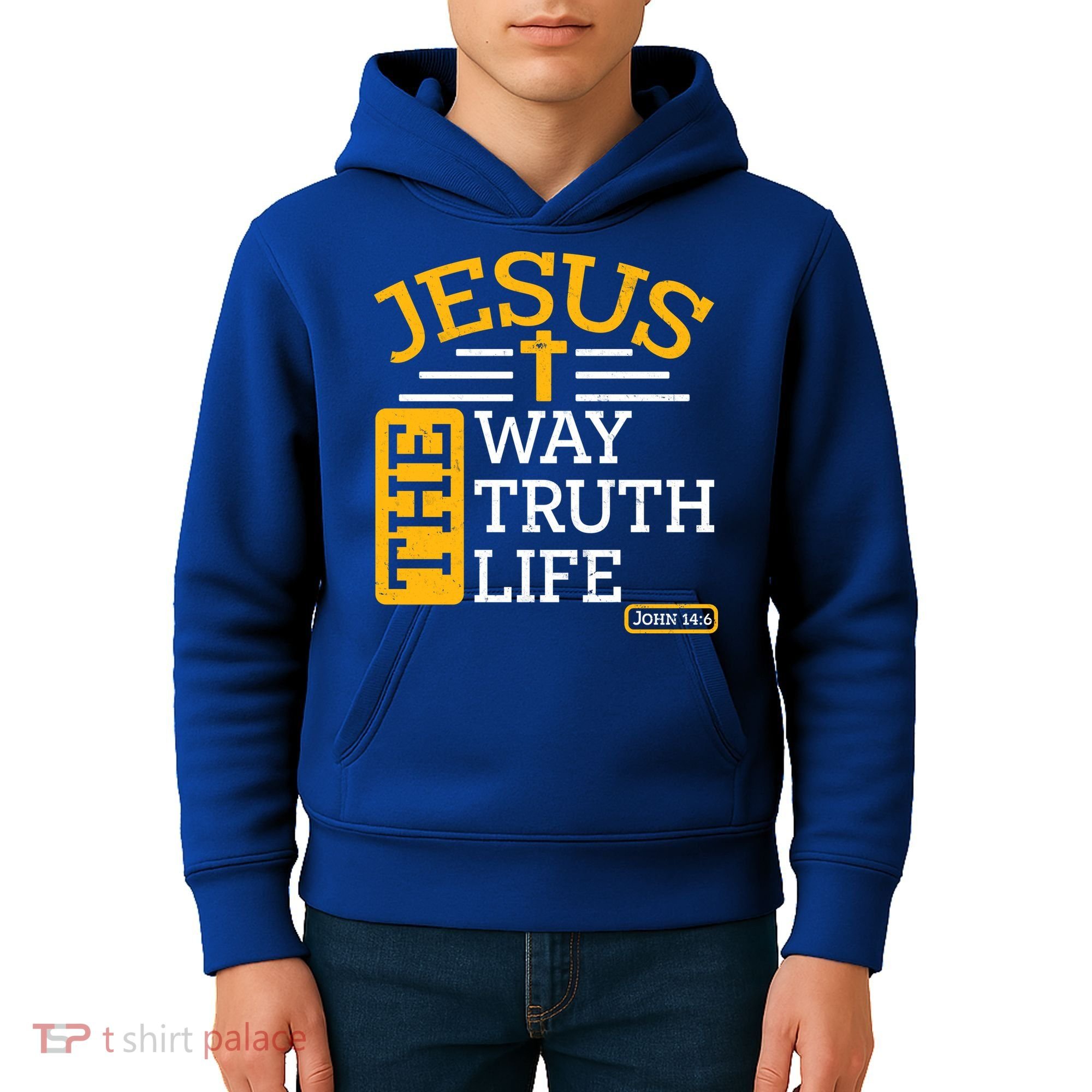 Jesus The Way Truth Life John 14:6 Kids Hoodie
