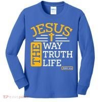 Jesus The Way Truth Life John 14:6 Kids Long Sleeve Shirt thumb 0