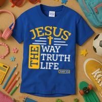 Jesus The Way Truth Life John 14:6 Kids T-Shirt thumb 3