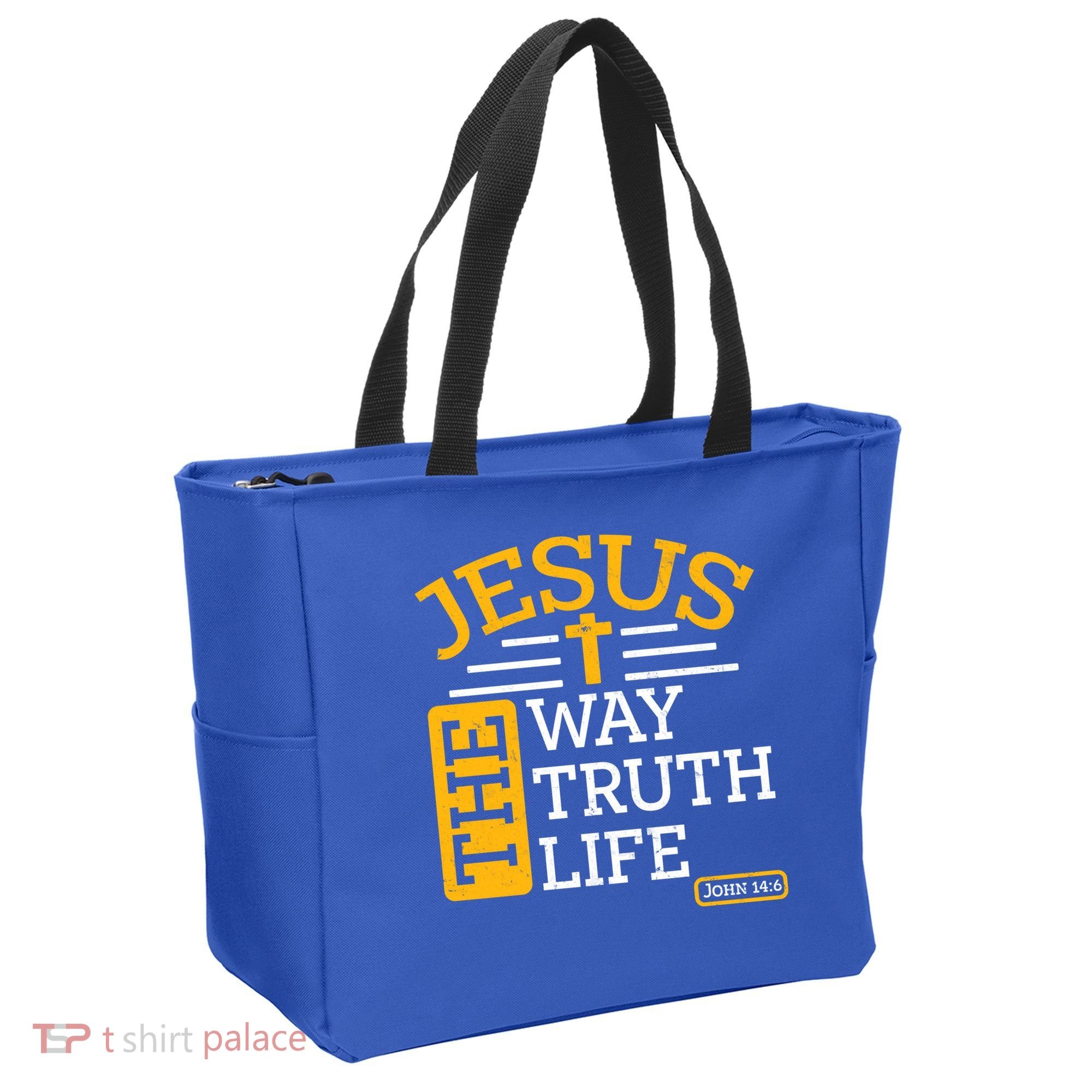 Jesus The Way Truth Life John 14:6 Tote Bag