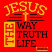 Jesus The Way Truth Life John 14:6 Santa Hat thumb 1