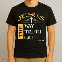 Jesus The Way Truth Life Christian T-Shirt thumb 3