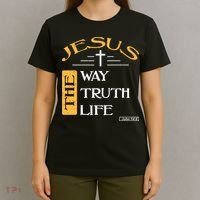 Jesus The Way Truth Life Christian T-Shirt thumb 4