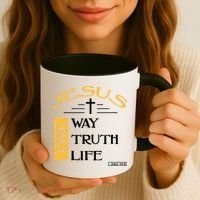 Jesus The Way Truth Life Christian Coffee Mug thumb 3