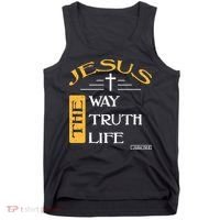 Jesus The Way Truth Life Christian Tank Top thumb 0