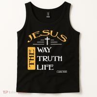 Jesus The Way Truth Life Christian Tank Top thumb 2