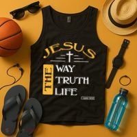 Jesus The Way Truth Life Christian Tank Top thumb 4