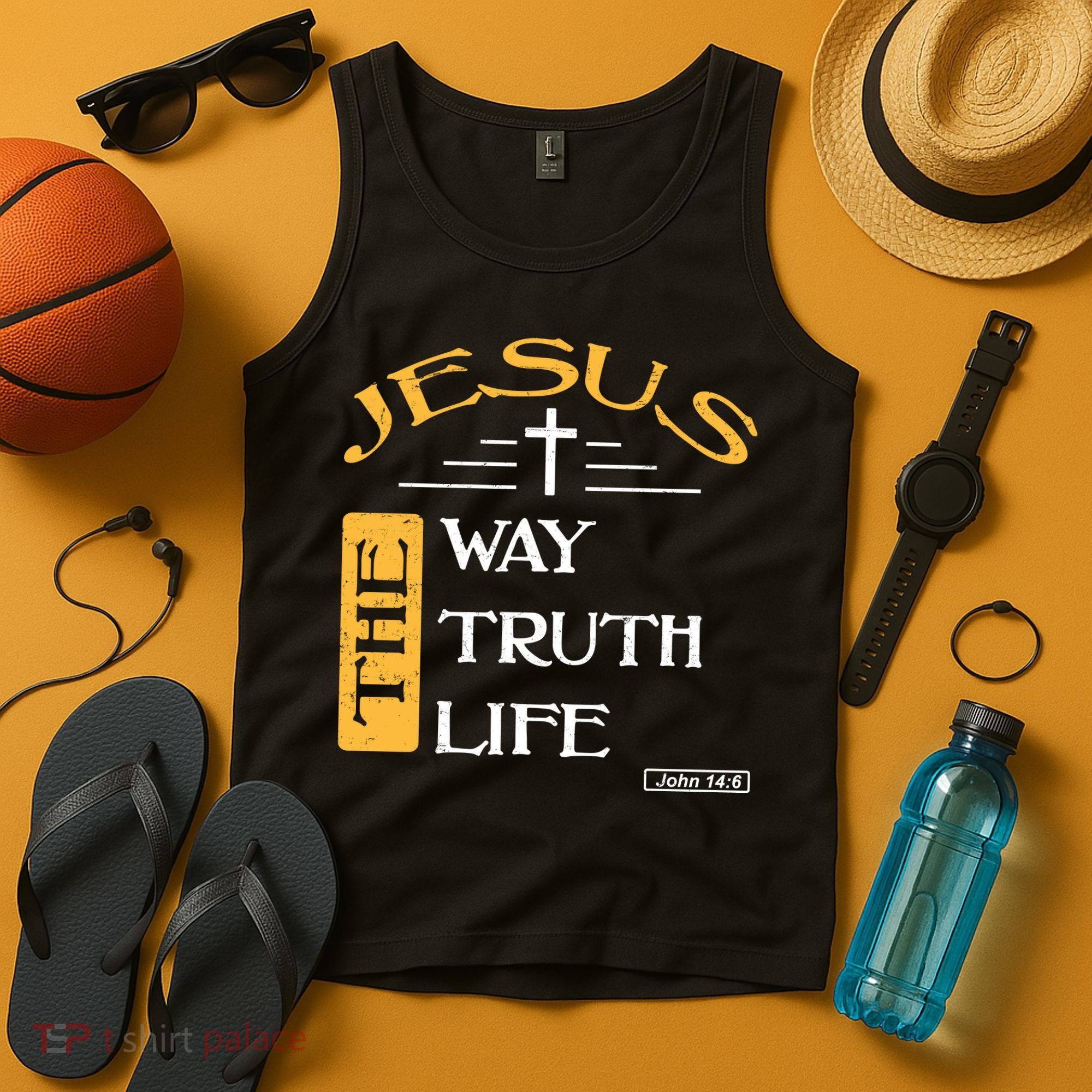 Jesus The Way Truth Life Christian Tank Top