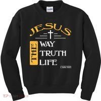 Jesus The Way Truth Life Christian Kids Sweatshirt thumb 0