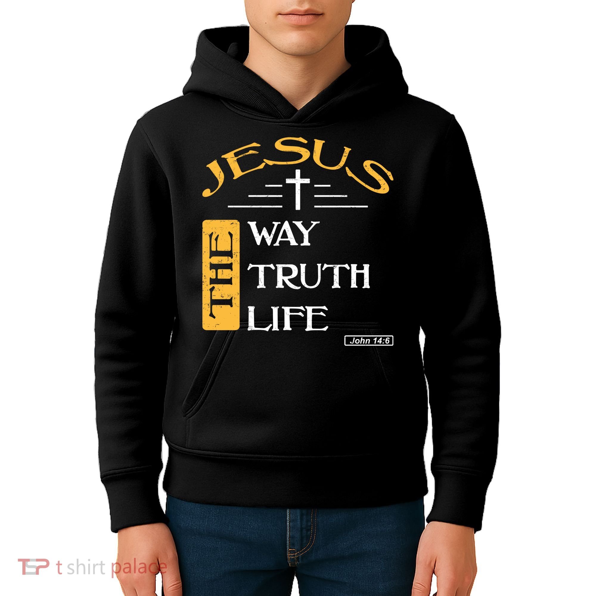 Jesus The Way Truth Life Christian Kids Hoodie