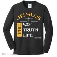Jesus The Way Truth Life Christian Kids Long Sleeve Shirt thumb 0
