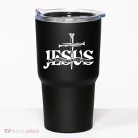 Jesus The Way The Truth The Life With 3 Nails Logo Tumbler thumb 0