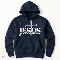 Jesus The Way The Truth The Life With 3 Nails Logo Hoodie thumb 0