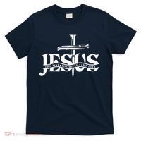Jesus The Way The Truth The Life With 3 Nails Logo T-Shirt thumb 0