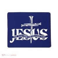 Jesus The Way The Truth The Life With 3 Nails Logo Mousepad thumb 0