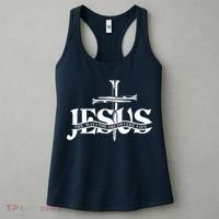 Jesus The Way The Truth The Life With 3 Nails Logo Women's Tank Top thumb 3