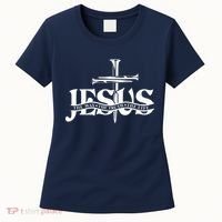 Jesus The Way The Truth The Life With 3 Nails Logo Women's T-Shirt thumb 0