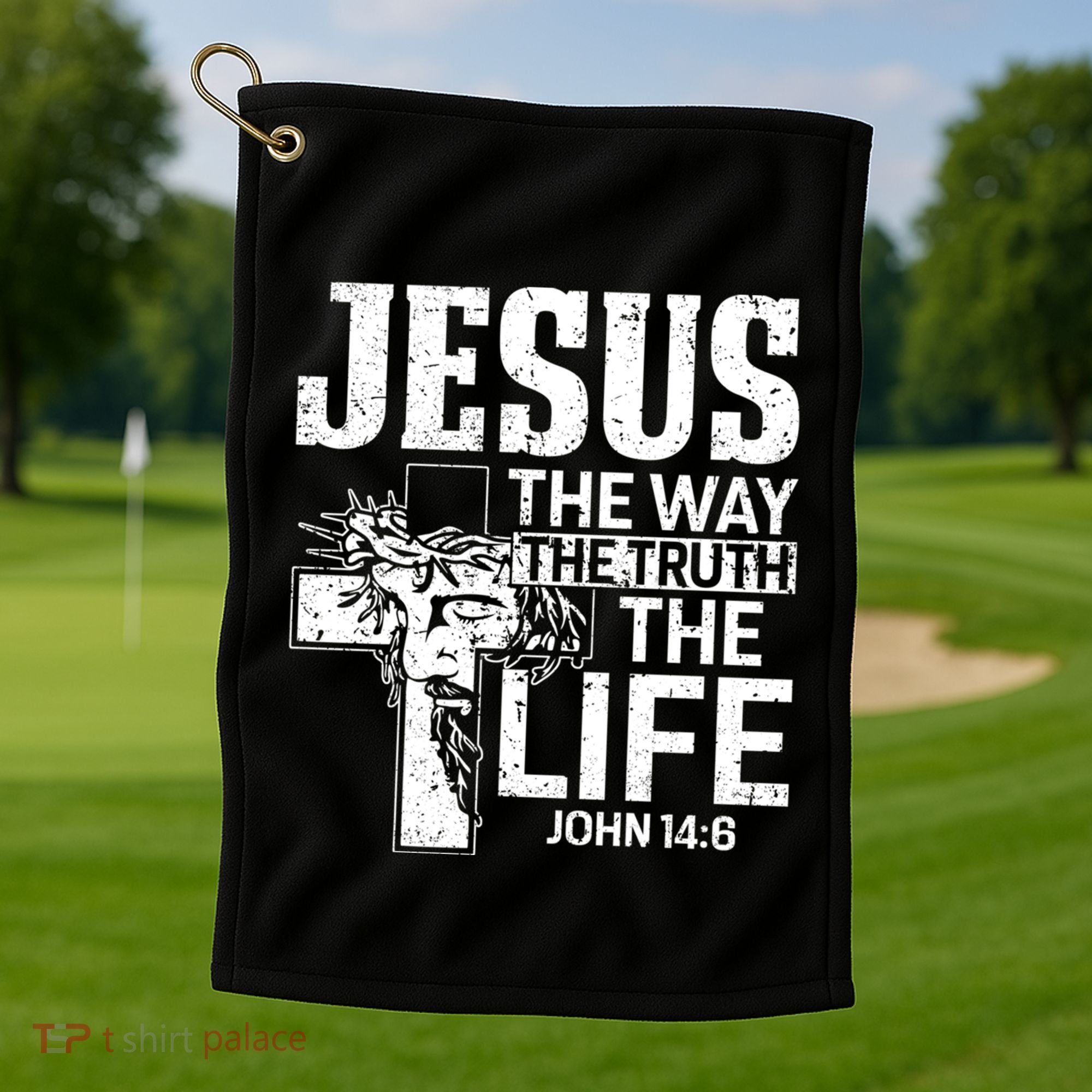 Jesus The Way The Truth The Life Great Gift Golf Towel