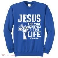 Jesus The Way The Truth The Life Great Gift Sweatshirt thumb 0
