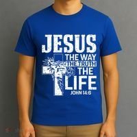 Jesus The Way The Truth The Life Great Gift T-Shirt thumb 3