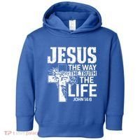 Jesus The Way The Truth The Life Great Gift Toddler Hoodie thumb 0