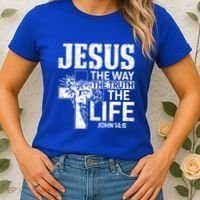 Jesus The Way The Truth The Life Great Gift Women's T-Shirt thumb 2