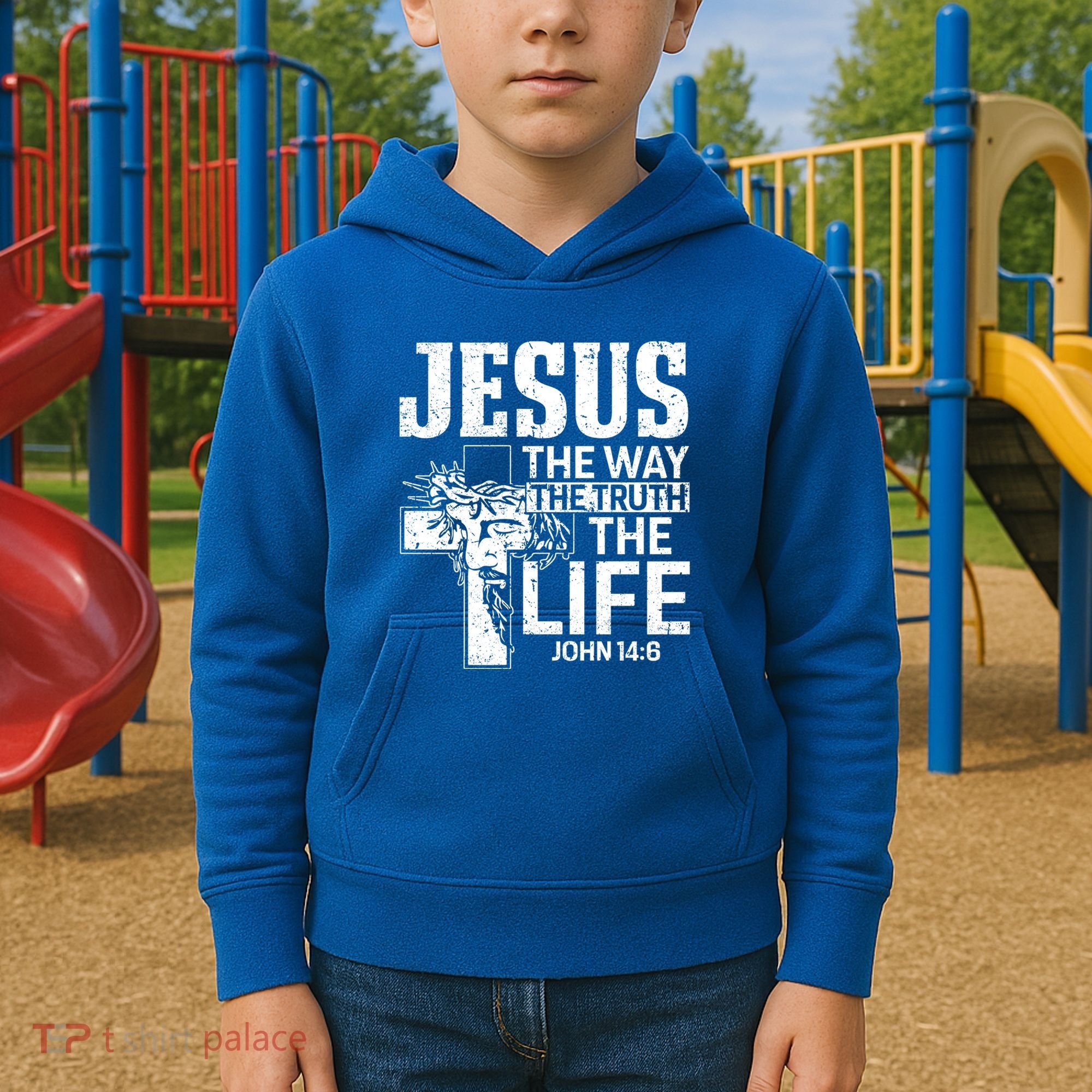 Jesus The Way The Truth The Life Great Gift Kids Hoodie