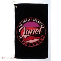Janet The Woman The Myth The Legend Golf Towel thumb 0