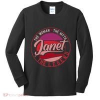 Janet The Woman The Myth The Legend Kids Long Sleeve Shirt thumb 0