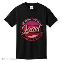 Janet The Woman The Myth The Legend Kids T-Shirt thumb 0