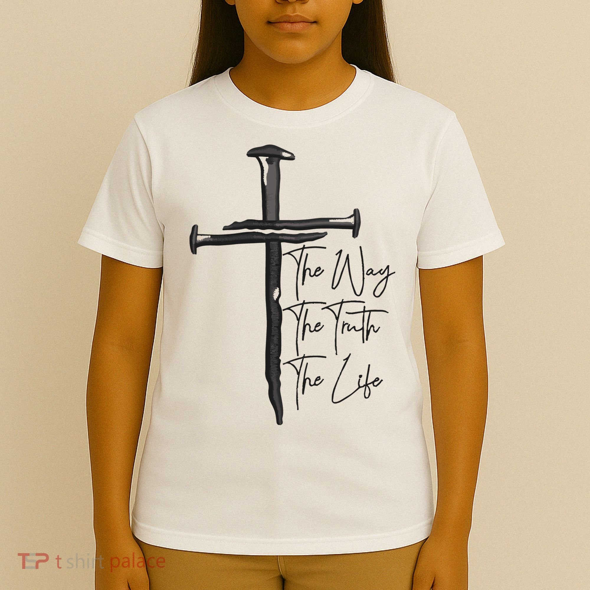 Jesus The Way The Truth The Life Machine Embroidery Jesus Christian T-Shirt