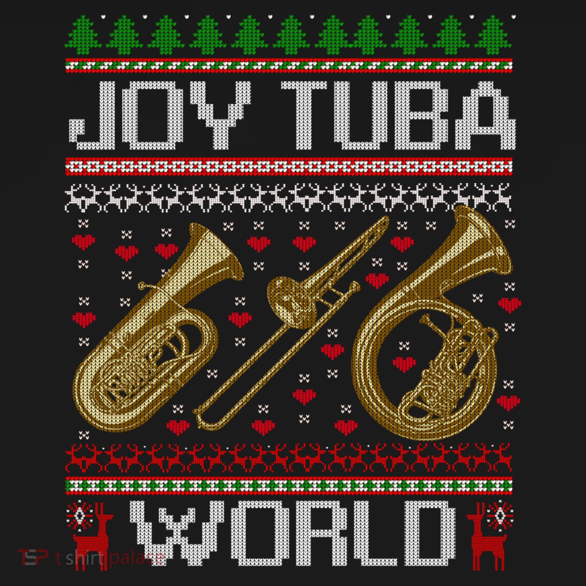 Joy Tuba World Music Lover Xmas Ugly Tuba Christmas Cool Gift Women's Hoodie