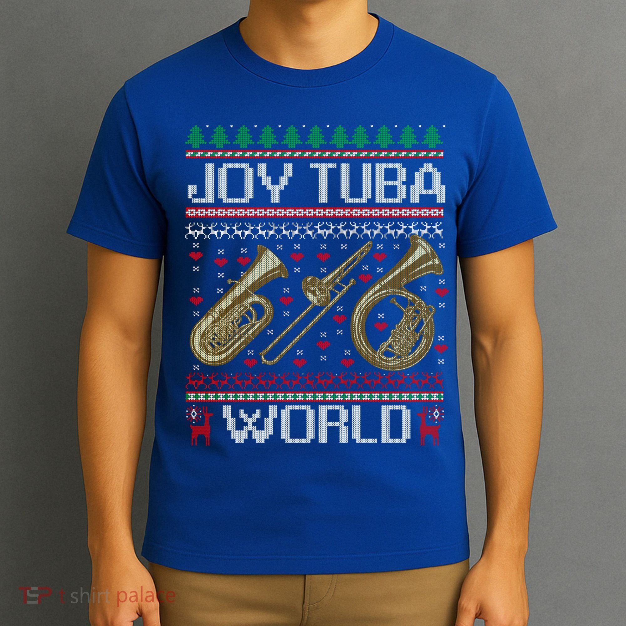 Joy Tuba World Music Lover Xmas Ugly Tuba Christmas Cool Gift T-Shirt