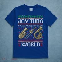 Joy Tuba World Music Lover Xmas Ugly Tuba Christmas Cool Gift T-Shirt thumb 5