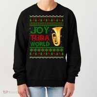 Joy Tuba World Music Lover Xmas Gift Ugly Tuba Christmas Gift Women's Sweatshirt thumb 0