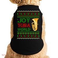Joy Tuba World Music Lover Xmas Gift Ugly Tuba Christmas Gift Doggie Tank thumb 0