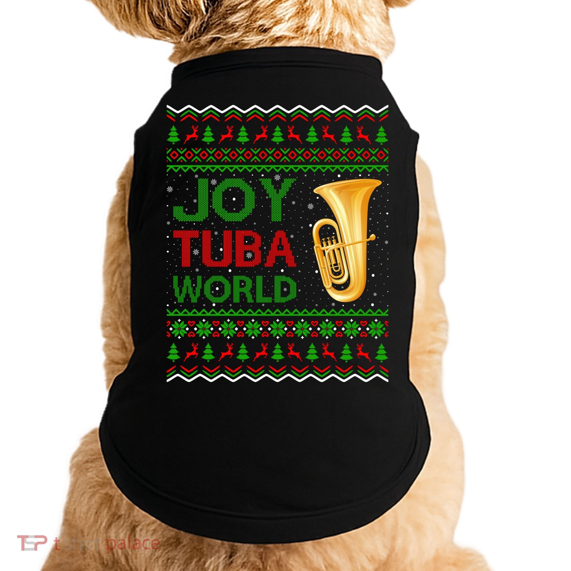 Joy Tuba World Music Lover Xmas Gift Ugly Tuba Christmas Gift Doggie Tank