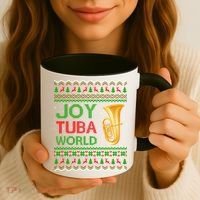 Joy Tuba World Music Lover Xmas Gift Ugly Tuba Christmas Gift Coffee Mug thumb 3