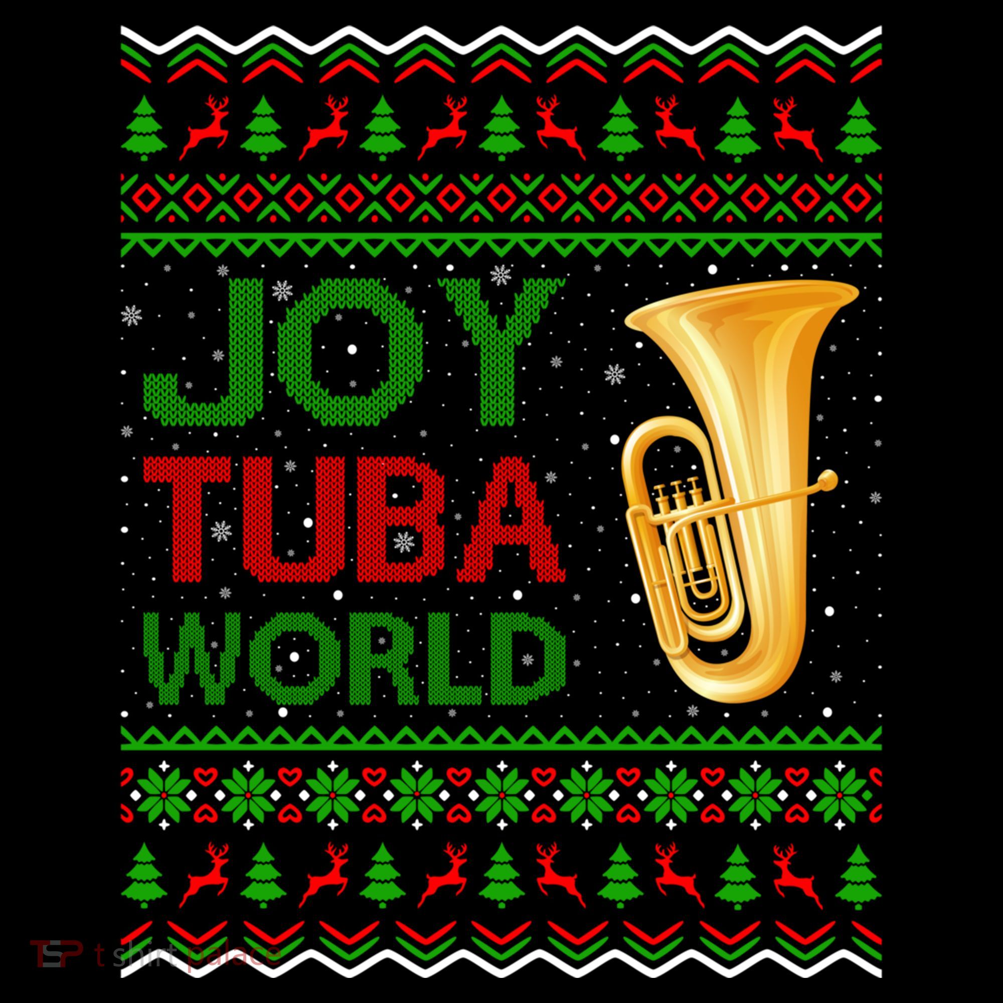 Joy Tuba World Music Lover Xmas Gift Ugly Tuba Christmas Gift Women's Hoodie