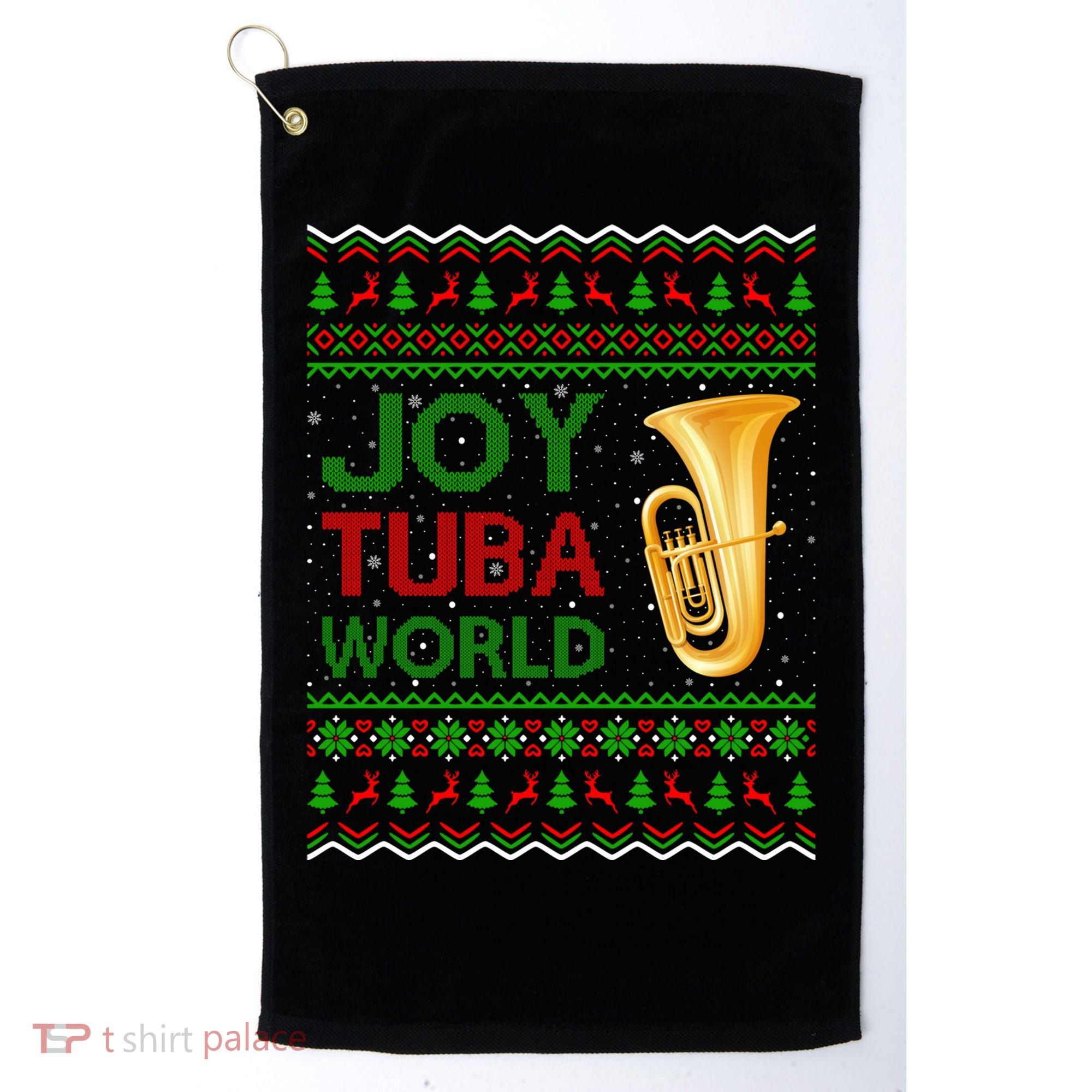 Joy Tuba World Music Lover Xmas Gift Ugly Tuba Christmas Gift Golf Towel