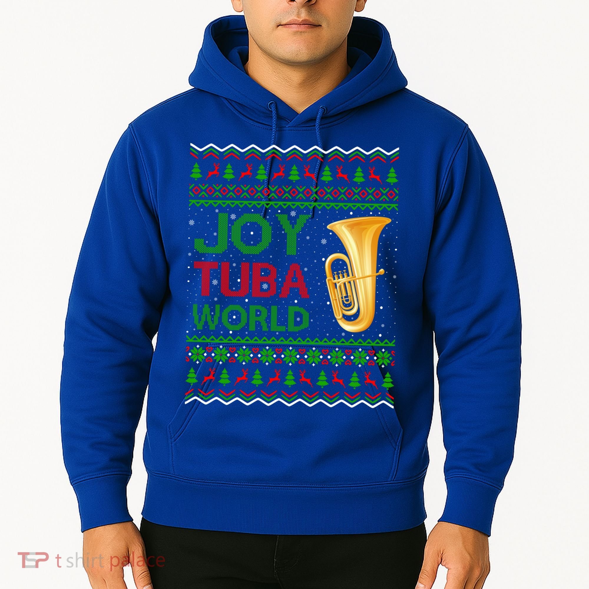 Joy Tuba World Music Lover Xmas Gift Ugly Tuba Christmas Gift Hoodie