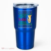 Joy Tuba World Music Lover Xmas Gift Ugly Tuba Christmas Gift Tumbler thumb 0