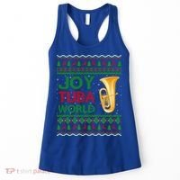 Joy Tuba World Music Lover Xmas Gift Ugly Tuba Christmas Gift Women's Tank Top thumb 0