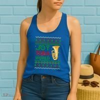 Joy Tuba World Music Lover Xmas Gift Ugly Tuba Christmas Gift Women's Tank Top thumb 2
