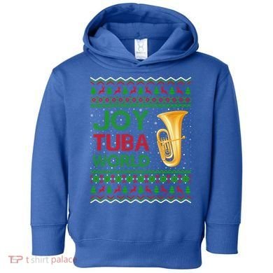 Joy Tuba World Music Lover Xmas Gift Ugly Tuba Christmas Gift Toddler Hoodie