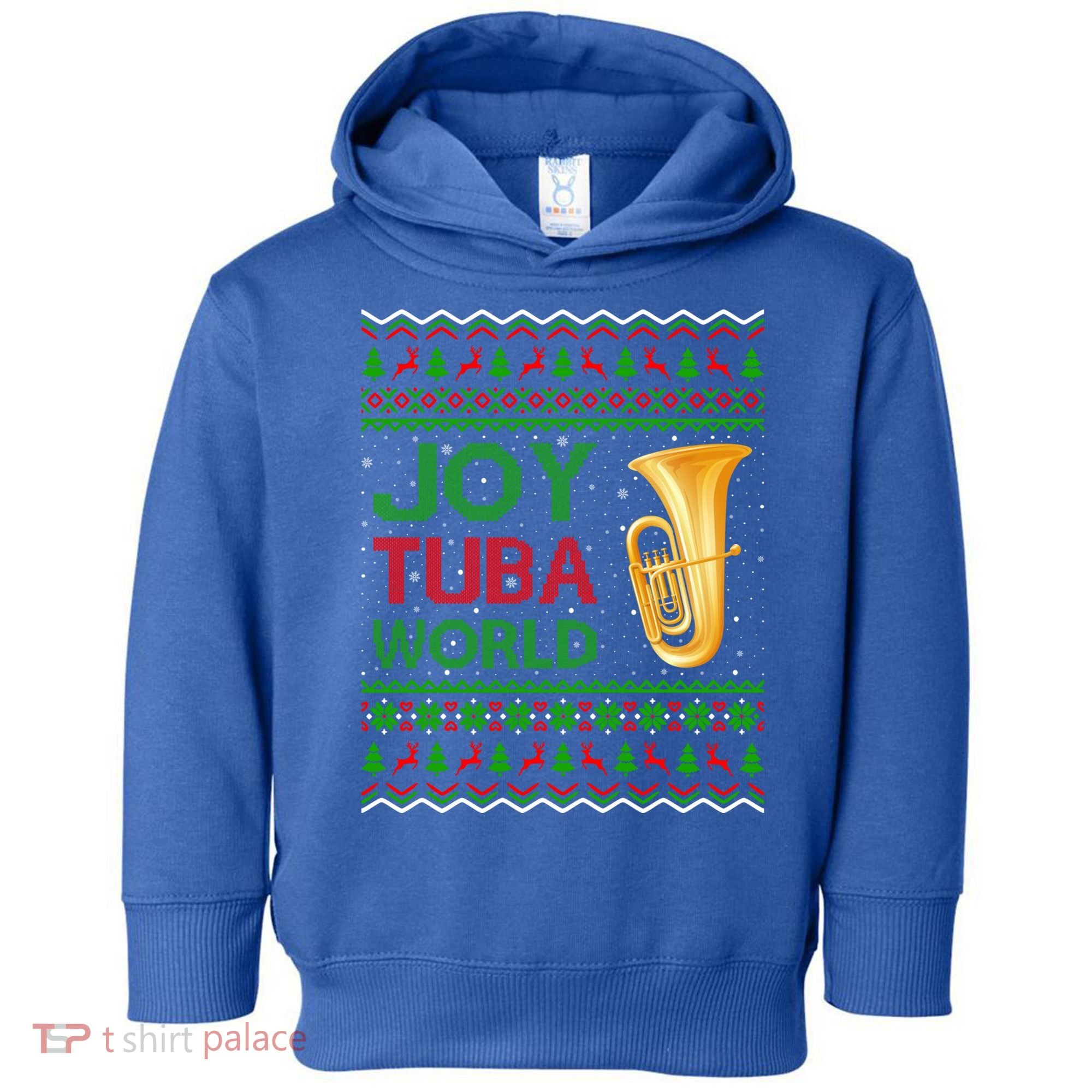 Joy Tuba World Music Lover Xmas Gift Ugly Tuba Christmas Gift Toddler Hoodie