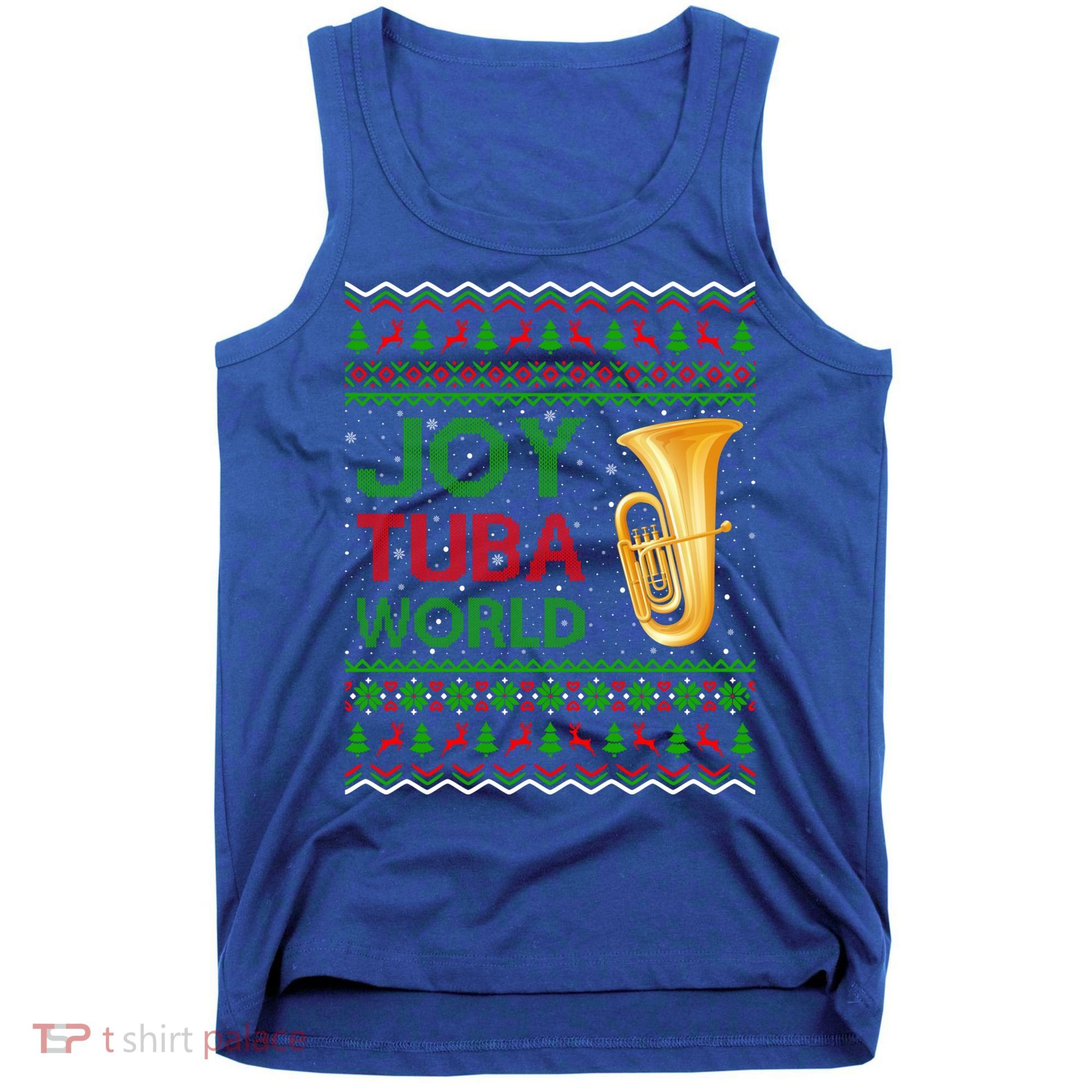 Joy Tuba World Music Lover Xmas Gift Ugly Tuba Christmas Gift Tank Top